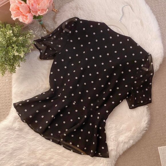 Aritzia Wilfred Polka Dot button front blouse in size S - Picture 2 of 2